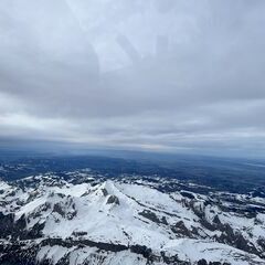 Verortung via Georeferenzierung der Kamera: Aufgenommen in der Nähe von Werdenberg, Schweiz in 3800 Meter